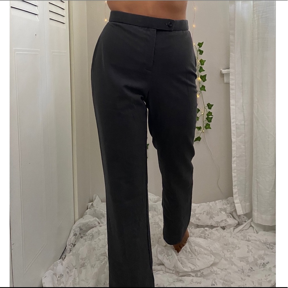 Gray high waisted pants